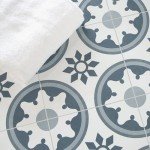 16-Pack Peel and Stick Floor and Wall Tile for Kitchen Bathroom 9" x 9" SPC Self Adhesive Vinyl Flooring Patterned Blue Backsplash Tile, 9.12 Sq Ft.