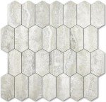 Vamos Tile Long Hexagon Peel and Stick Backsplash Tile - 10 Sheets Stick on Backsplash for Kitchen and Bathroom 12.4 x 12 Inch Beige Slate Look PVC Self Adhesive Mosaic Wall Tiles