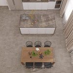 Lucida Surfaces Luxury Vinyl Flooring Tiles | Peel and Stick Floor Tile for DIY Installation | 36 Stone Look Tiles | Cement | BaseCore | 36 Sq. Feet | 12" x 12"
