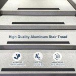 Jiekayi 8Pack 36″ Metal Outdoor Stair Treads Non-Slip, Heavy-Duty Aluminum Waterproof Safety Grip Strips for Tread, Ramps, Wood, Composite, Tile, Vinyl, Size 36in x 2in (Black)