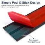 Jiekayi 8Pack 36″ Metal Outdoor Stair Treads Non-Slip, Heavy-Duty Aluminum Waterproof Safety Grip Strips for Tread, Ramps, Wood, Composite, Tile, Vinyl, Size 36in x 2in (Black)