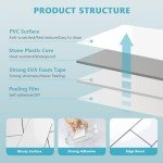 Vamos Tile 4-Piece Glossy Pure White Peel and Stick Backsplash Tile,3''x6'' PVC Subway Tile with Dark Gray Grout,Stick on Backsplash for Kitchen/Bathroom/Fireplace