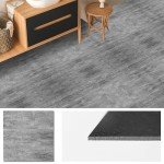 Tottist 30-Pack 12x12 Inch Peel and Stick Vinyl Floor Tiles, Self Adhesive Waterproof Flooring Planks for Kitchen, Dining Room, Bedrooms,Bathroom,Vestibule, Cover 30 Sq. Ft, (Grayish Brown)