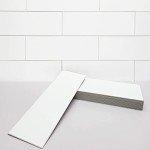 INNO STICKERS 30-Sheet White Subway Tiles Peel and Stick Backsplash, 4"x12" Stone Composite Premium Backsplash Tile for Kitchen, Bathroom, Fireplace