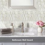 Vamos Tile Long Hexagon Peel and Stick Backsplash Tile - 10 Sheets Stick on Backsplash for Kitchen and Bathroom 12.4 x 12 Inch Beige Slate Look PVC Self Adhesive Mosaic Wall Tiles