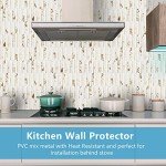 Vamos Tile Peel and Stick Backsplash Seamless Tile,10 Sheets Stick on Backsplash for Kitchen and Bathroom, 12''x12'' White Marble Look PVC Mixed Metal Gold Self Adhesive Fish Scale Mosaic Wall Tiles