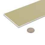 Avant Decor | Sample Tile | Stone Composite Subway Solid Color Tiles | Peel and Stick Kitchen Backsplash Tiles | Wall Tiles | 4'' x 12'' | Bex Metro Glossy Almond,Single Tile