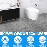 Tottist 30-Pack 12x12 Inch Peel and Stick Vinyl Floor Tiles, Self Adhesive Waterproof Flooring Planks for Kitchen, Dining Room, Bedrooms,Bathroom,Vestibule, Cover 30 Sq. Ft, (Grayish Brown)