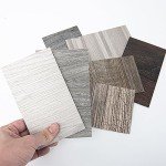 Art3d Peel and Stick Floor Tile Vinyl Wood Plank Samples Set of 8, Rigid Surface Hard Core Easy DIY Self-Adhesive Flooring