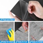 Tottist 30-Pack 12x12 Inch Peel and Stick Vinyl Floor Tiles, Self Adhesive Waterproof Flooring Planks for Kitchen, Dining Room, Bedrooms,Bathroom,Vestibule, Cover 30 Sq. Ft, (Grayish Brown)