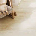 Lucida Surfaces Luxury Vinyl Flooring Tiles | Stone Look Tiles | Interlocking Flooring | DIY Friendly | MaxCore Terra | 6""x12"" | Sample Tile, Cream, MT-603SMP