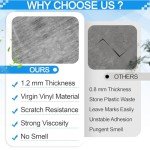 Tottist 30-Pack 12x12 Inch Peel and Stick Vinyl Floor Tiles, Self Adhesive Waterproof Flooring Planks for Kitchen, Dining Room, Bedrooms,Bathroom,Vestibule, Cover 30 Sq. Ft, (Grayish Brown)