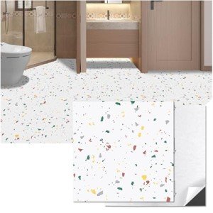 Art3d Peel and Stick Floor Tile, 30-Pack 12 x 12in. Covers 30 Sq.ft, Waterproof Vinyl Flooring Tiles Self Adhesive for Kitchen, Bathroom & Bedroom - Modern Terrazzo