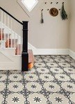 FloorPops 12-in by 12-in Black Daphne Vinyl Peel & Stick Floor Tiles (10 Tiles), (10 sq.ft./Carton)