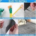 Tottist 30-Pack 12x12 Inch Peel and Stick Vinyl Floor Tiles, Self Adhesive Waterproof Flooring Planks for Kitchen, Dining Room, Bedrooms,Bathroom,Vestibule, Cover 30 Sq. Ft, (Grayish Brown)