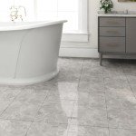 20-Pack Peel and Stick Floor Tiles Vinyl Floor 12 x 12 inch Self Adhesive Waterproof Glossy Flooring Planks DIY for Bathroom, Kitchen, Living Room, RV, Cover 20 Sq. Ft, Polish Light Grey Marble