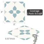 MORCART 20 Pack Peel and Stick Waterproof Vinyl Floor Tile 8" x 8" DIY Flooring for Bathroom, Kitchen, Fireplace, Pet House, Stairs, Bedrooms, Wall