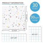 Art3d Peel and Stick Floor Tile, 30-Pack 12 x 12in. Covers 30 Sq.ft, Waterproof Vinyl Flooring Tiles Self Adhesive for Kitchen, Bathroom & Bedroom - Modern Terrazzo