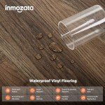 INMOZATA Peel and Stick Floor Tile Vinyl Flooring, Waterproof Vinyl Plank Flooring 36-Pack 54 Sq.Ft Wood Grain Self Adhesive Peel and Stick Flooring for Bedroom, Living Room, Kitchen, RV(Walnut)