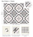 Peel and Stick Floor Tiles Vinyl Floor Tiles, 7.9 x7.9 inches, 20 Sheets, Self-Adhesive Removable, Waterproof, DIY Flooring, for Kitchen Bathroom Living Room(Grey)