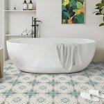 RomDeco Peel and Stick Flooring, Peel and Stick Floor Tile 11.81 in*11.81 in, Vinyl Flooring Waterproof for Bathroom, Kitchen, Hallway, Livingroom, Green(10 Pack)