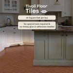 Tivoli Self Adhesive Vinyl Floor Tiles, 45 Tiles - 12" x 12", Medium Oak Plank-Look - Peel & Stick, DIY Flooring for Kitchen, Dining Room, Bedrooms, Basements & Bathrooms by Achim Home Decor