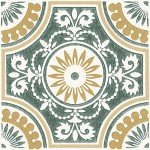 FloorPops 12-in by 12-in Yellow Ezra Vinyl Peel & Stick Floor Tiles (10 Tiles), (10 sq.ft./Carton)