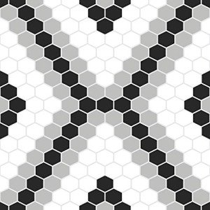 FloorPops FP2950 Leyton Peel & Stick Floor Tiles, Black