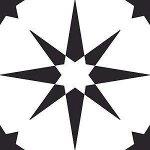 FloorPops FP2948 Altair Peel & Stick Floor Tiles, Black