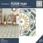 FloorPops 12-in by 12-in Yellow Ezra Vinyl Peel & Stick Floor Tiles (10 Tiles), (10 sq.ft./Carton)