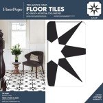 FloorPops FP2948 Altair Peel & Stick Floor Tiles, Black
