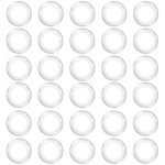 30PCS Clear Glass Cabochons 1 Inch Dome Tile Clear Glass Tiles Non-Calibrated Round Gems for Crafts, Pendants, Picture Jewelry Making, Rings