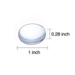60 Pieces Transparent Glass Dome Imitation Gemstone Clear Round Dome Tiles Christmas Decor, Non-calibrated Round 1 inch/25mm for Photo Pendant Craft Jewelry Making