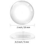 30PCS Clear Glass Cabochons 1 Inch Dome Tile Clear Glass Tiles Non-Calibrated Round Gems for Crafts, Pendants, Picture Jewelry Making, Rings