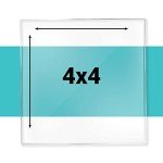Better Crafts Glass Square Tiles 4x4 inches | Clear Glass Tiles for Crafts with Smooth Surface (Pack of 12)