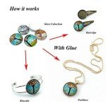 60 Pieces Transparent Glass Dome Imitation Gemstone Clear Round Dome Tiles Christmas Decor, Non-calibrated Round 1 inch/25mm for Photo Pendant Craft Jewelry Making