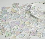 CHICSHIS Iridescent Textured Cathedral Glass Mosaic Tiles, 200g Transparent Stained Glass Pieces for Mosaic Art, Pre-Cut for Handmade Crafts, Clear