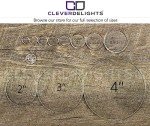 CleverDelights 4" Round Glass Tile - Clear Flat 4 Inch Circle