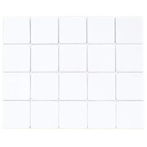 CleverDelights 1" Square Glass Tiles - 100 Pack - Clear 1 Inch Craft Tiles