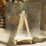 MaxGrain 6x6 inch Clear Textured Stained Glass Sheets, Variety Cathedral Glass Packs for Art Crafts, 8 Sheets