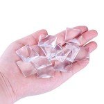 HAUTOCO 44pcs 25mm Square Glass Dome Cabochons 1 Inch Non-calibrated Flat Back Clear Glass Cabochon Tiles for Photo Pendant Craft Jewelry Making