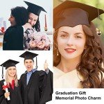 PH PandaHall 5pcs Pendant Tray Oval Charms Cabochon Bezel and 5pcs 40x30mm Glass Cabochon Dome Tiles Clear Cameo Memorial Photo Pendant for Bouquet Wedding Brides Graduation Charm