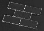 CleverDelights 1" x 2" Rectangle Glass Tiles - Clear - 10 Pack