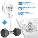 Quntis Suction Cup Hooks 4 Pack, Multi-Purpose Clear Shower Suction Hooks Waterproof Heavy Duty Wreath Hanger for Bathroom, Window, Towel, Shower Wall, Tile, Glass Door, Camper