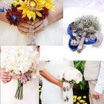 PH PandaHall 5pcs Pendant Tray Oval Charms Cabochon Bezel and 5pcs 40x30mm Glass Cabochon Dome Tiles Clear Cameo Memorial Photo Pendant for Bouquet Wedding Brides Graduation Charm