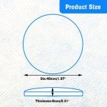 Unlorspy 20pcs Clear Round Glass Dome Cabochons, 40mm/1.57 Inch Transparent Glass Cabochons, Non-calibrated Flat Back Glass Dome Tile for DIY Photo, Pendant, Craft Jewelry Making