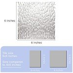 MaxGrain 6x6 inch Clear Textured Stained Glass Sheets, Variety Cathedral Glass Packs for Art Crafts, 8 Sheets
