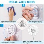 Quntis Suction Cup Hooks 4 Pack, Multi-Purpose Clear Shower Suction Hooks Waterproof Heavy Duty Wreath Hanger for Bathroom, Window, Towel, Shower Wall, Tile, Glass Door, Camper