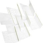 MaxGrain 6x6 inch Clear Textured Stained Glass Sheets, Variety Cathedral Glass Packs for Art Crafts, 8 Sheets