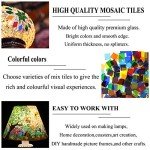 Csdtylh 1100 Pcs Mosaic Tiles, Glass Mosaic Tiles for Crafts Bulk, Stained Mosaic Glass Pieces, Mosaic Supplies for Home Decoration, Art Crafts, DIY Projects, Transparent (Mixed Shape)